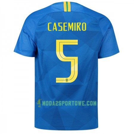 Koszulka Brazylia Casemiro 5 Mistrzostwa Świata 2018 Wyjazdowe Stroje Piłkarskie